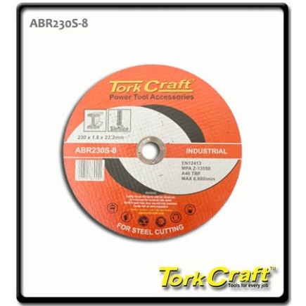 230 x 2.5 x 22.2mm - Metal Cutting Disc - Indstrial | Torkcraft 230 x 2.5 x 22.2mm - Metal Cutting Disc - Indstrial | Torkcraft