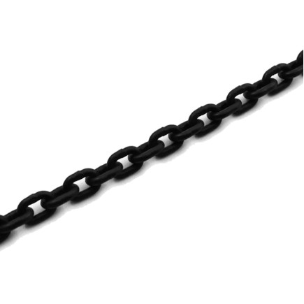 10mm - Black Coated Chain - G80 | SOLD PER METER
