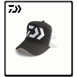 Curved Truckers Cap - Black/White Mesh | Daiwa 