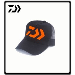 Curved Truckers Cap - Black/Black Mesh | Daiwa 