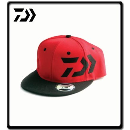 Flat Peak Truckers Cap - Red/Black | Daiwa 