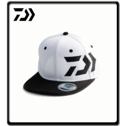 Flat Peak Truckers Cap - White/Black | Daiwa 
