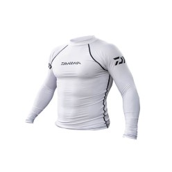 S - Long Sleeve Rash Vest - White | DAIWA