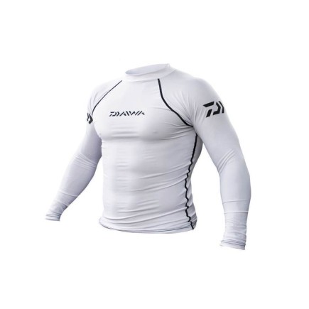 M - Long Sleeve Rash Vest - White | DAIWA