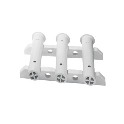 3 Rod Storage Rack Set Bulkhead Mount| White