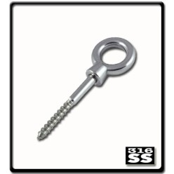 8mm x 80 - Eye Bolt with Wood Thread | 316SS