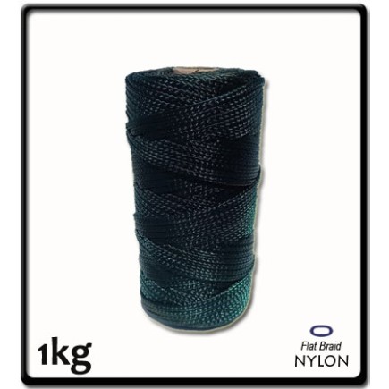 6mm - Nylon Flat Braid - Green | Marine Ropes 