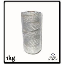 1.5mm - Nylon Flat Braid - White| Marine Ropes 