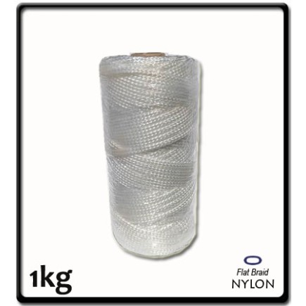 1.5mm - Nylon Flat Braid - White| Marine Ropes 