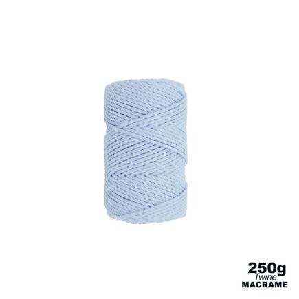 3mm - Macramé Cotton - Pale Blue | 250g