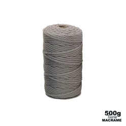 4mm - Macramé Cotton - Light Grey| 500g