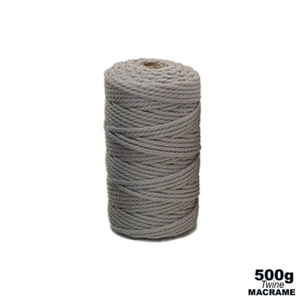 4mm - Macramé Cotton - Light Grey| 500g