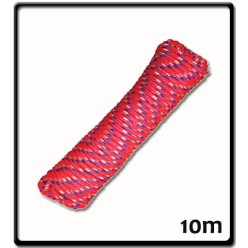 8mm - Red Outdoor Braid - Hanks | 10m