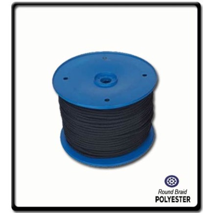 8mm Polyester Yacht Braid | Black