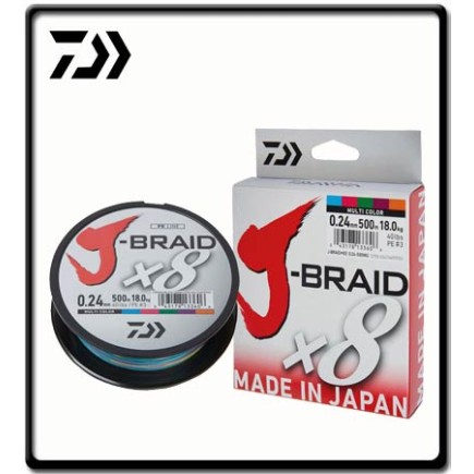 0.43mm - J-Braid X8 Multi Colour - 300m | Diawa