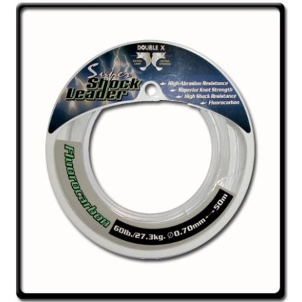 20lb - Super Shock Leader Line - Fluorocarbon - 50m | Double X
