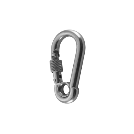 11mm x 120 - Carabiner Hook - Screw Lock - GR316 | Stainless Steel