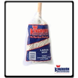 Medium Mop with Wooden Handle - plastic socket | Kinghorn