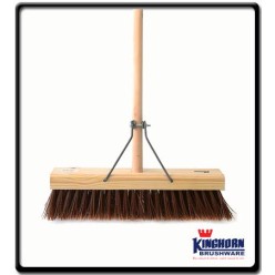380mm - Guttersweeper -  wooden handle - metal wiresupport - STIFF bristle | Kinghorn