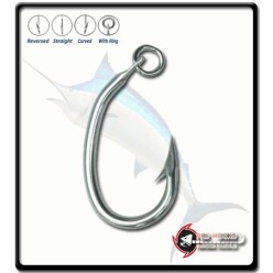3.0 - Tuna Circle Hooks with Ring - Stainless Steel| SOLD PER UNIT