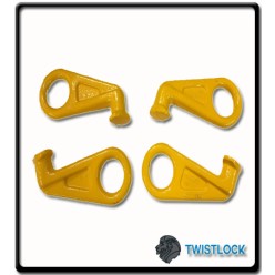 Container Lifting Lug Set - Side Entry | 4 Lugs with Quadruple Chain Slings