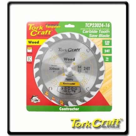 230 x 24T - Contractor Blade - 16 Circular Saw - TCT | Torkcraft 