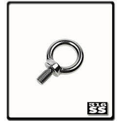 8mm - Stainless Steel Eye Bolts - Drop Forged - GR316 | 0.14T