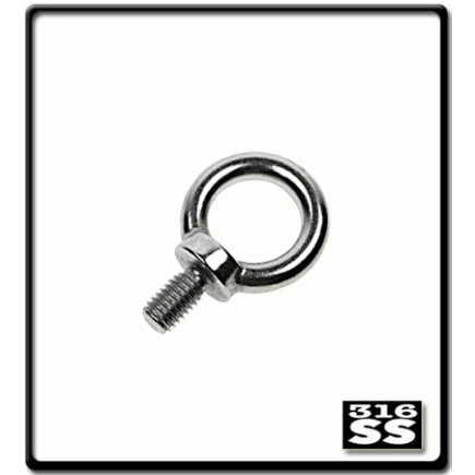 8mm - Stainless Steel Eye Bolts - Drop Forged - GR316 | 0.14T