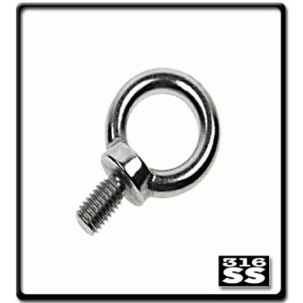 16mm - Stainless Steel Eye Bolts - Drop Forged - GR316 | 0.58T