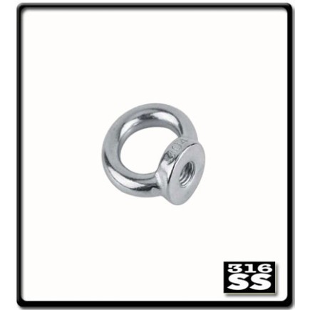 6mm - Stainless Steel Eye Nuts - Drop Forged - GR316 | 0.09T 6mm - Stainless Steel Eye Nuts - Drop Forged - GR316 | 0.09T