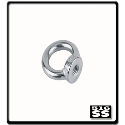 8mm - Stainless Steel Eye Nuts - Drop Forged - GR316 | 0.14T