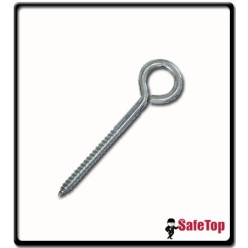 6mm x 90mm - Heavy Duty - Screw Eyes - Brass Plated | Pk 2