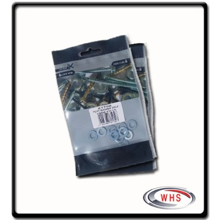 6mm - Flat Washers Galvanished | Pk10