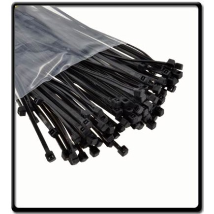 4.8mm x 200mm Cable Ties | Black 