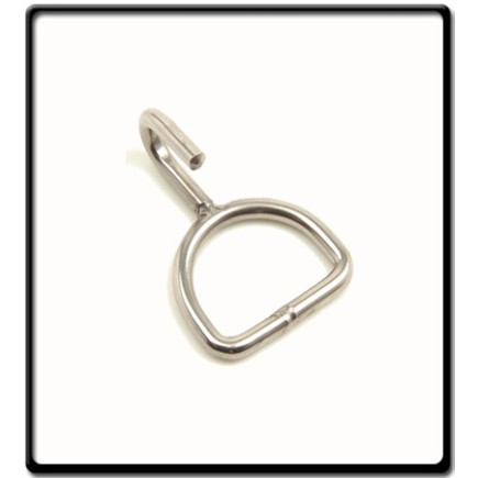 Stainless Steel D Ring with Hook 4mm
