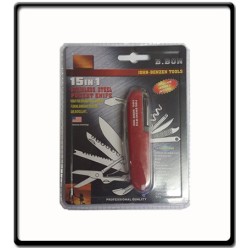 15 in 1 Stainless Steel Pocket Knife 
