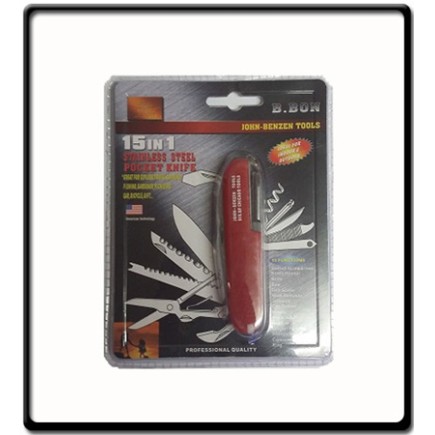 15 in 1 Stainless Steel Pocket Knife 