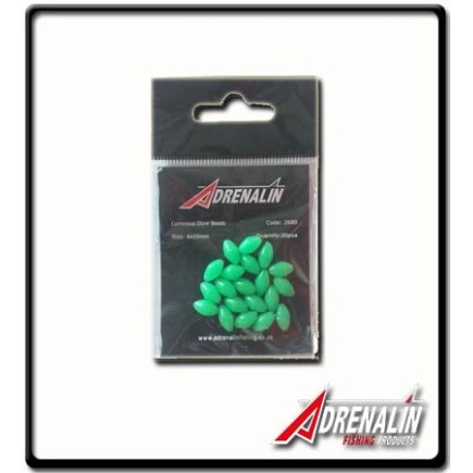 Green Luminous Glow Bead 6x10mm | PK20