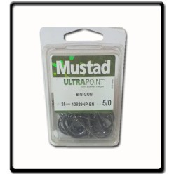 5/0 - Big Gun Hooks - Black Nickel - Blister | Mustad