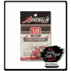 1/0 - Red Circle Hooks | 10pcs