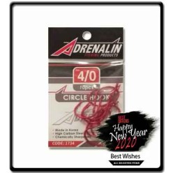 4/0 - Red Circle Hooks | 10pcs