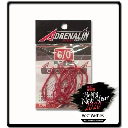 6/0 - Red Circle Hooks | 10pcs