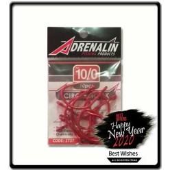 10/0 - Red Circle Hooks | 10pcs