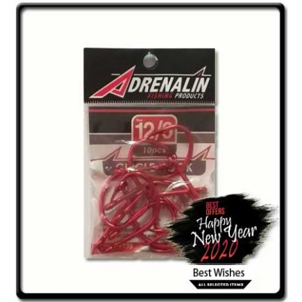 12/0 - Red Circle Hooks | 10pcs
