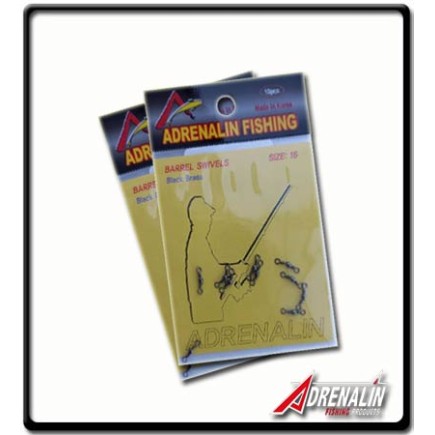 #16 - Black Brass Barrel Swivels - Adrenalin | 10Pk