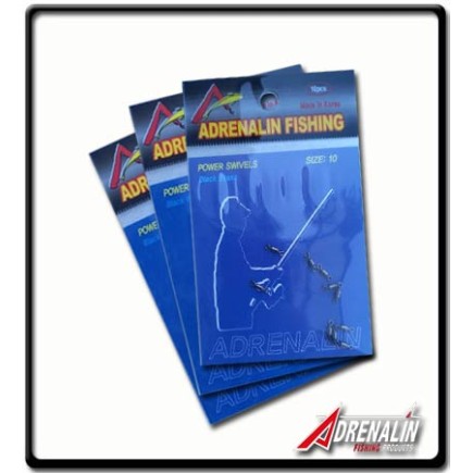 #10 - Black Brass Power Swivels | 10Pk