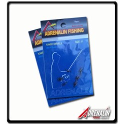 #8 - Black Brass Power Swivels | 10Pk