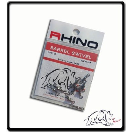 #10 - Black Brass Barrel Swivels - Rhino | PK10