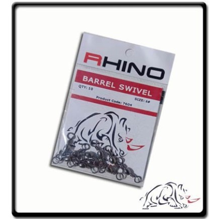 #8 - Black Brass Barrel Swivels - Rhino | PK10