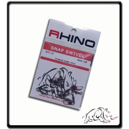 #12 - Barrel Swivel with Snap - Rhino | PK10